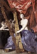 LANFRANCO, Giovanni Venus Playing the Harp (Allegory of Music) sg oil painting on canvas